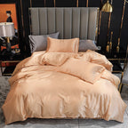 Three-Piece Set Of Imitation Silk Satin Bedding Home Textile Quilt Cover And Pillowcase Pi-Mart
