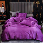 Three-Piece Set Of Imitation Silk Satin Bedding Home Textile Quilt Cover And Pillowcase Pi-Mart