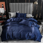 Three-Piece Set Of Imitation Silk Satin Bedding Home Textile Quilt Cover And Pillowcase Pi-Mart