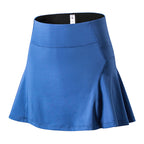 Women'S High-Waist Sports Skirt Pants Yoga Fitness Tennis Skirt Lining Anti-Light Running Quick-Drying Short Skirt