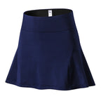 Women'S High-Waist Sports Skirt Pants Yoga Fitness Tennis Skirt Lining Anti-Light Running Quick-Drying Short Skirt