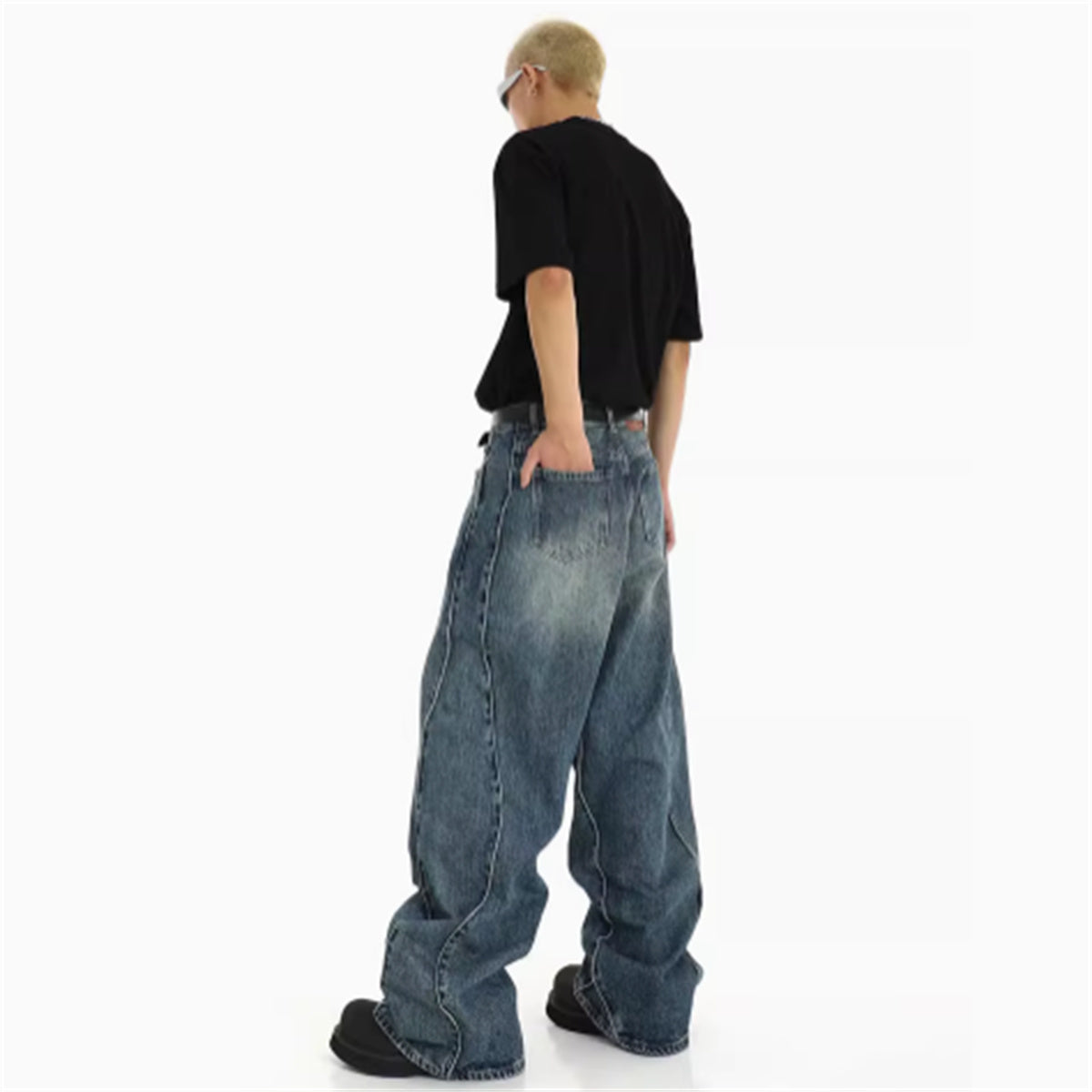 American High Street Heavyweight Irregular  Jeans Lootquake LLC