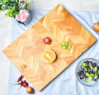 Two Color Parquet Beech Wood Cutting Board Pi-Mart