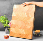 Two Color Parquet Beech Wood Cutting Board Pi-Mart