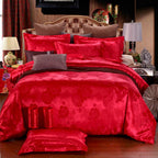European Style Satin Jacquard Bedding Set  Quilt Cover And Pillowcase Pi-Mart