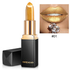 Shiny Metallic Lipstick Pearlescent Color Temperature Change Lipstick Gilt Lipstick Pi-Mart