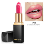 Shiny Metallic Lipstick Pearlescent Color Temperature Change Lipstick Gilt Lipstick Pi-Mart