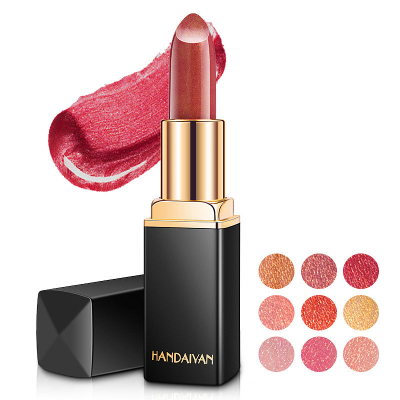 Shiny Metallic Lipstick Pearlescent Color Temperature Change Lipstick Gilt Lipstick Pi-Mart