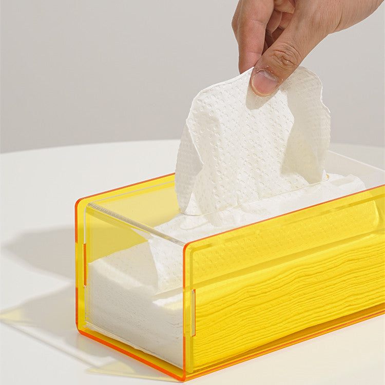 Glare Acrylic Paper Tissue Box Nordic Symphony Minimalist Pearly Luster Tissue Box