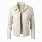 New Women's Leather Jackets Plus Velvet Jackets Fashion PU Ladies Leather Jackets Pi-Mart