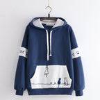 Sweater Girl Student Autumn And Winter Girl Plus Fleece Jacket College Style Pi-Mart