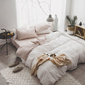 Washed Cotton Two-Piece College Student Four-Piece Set Of Nordic Pure Pigment Color Bedding, Simple Bed Linen, Quilt Cover, Quilt Cover Pi-Mart