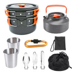 Outdoor Portable Cookware Mess Kit Camping Hiking Picnic Pi-Mart