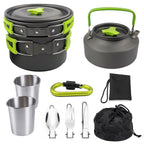 Outdoor Portable Cookware Mess Kit Camping Hiking Picnic Pi-Mart