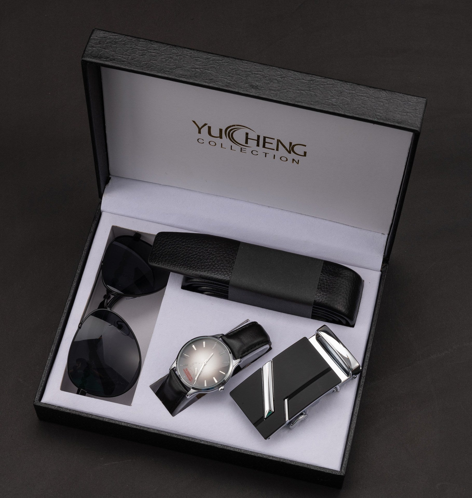 WatchCreative Valentine's Day Gifts Men's Suit Belt Glasses Men's Watch Business Gifts Pi-Mart