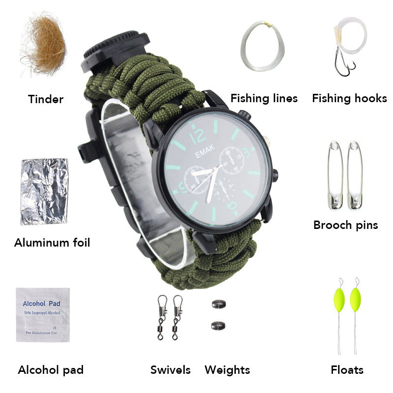 Outdoor Survival Compass Watch Car Emergency Pi-Mart