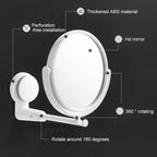 Punch-Free Wall Hanging Rotating Makeup Mirror Pi-Mart