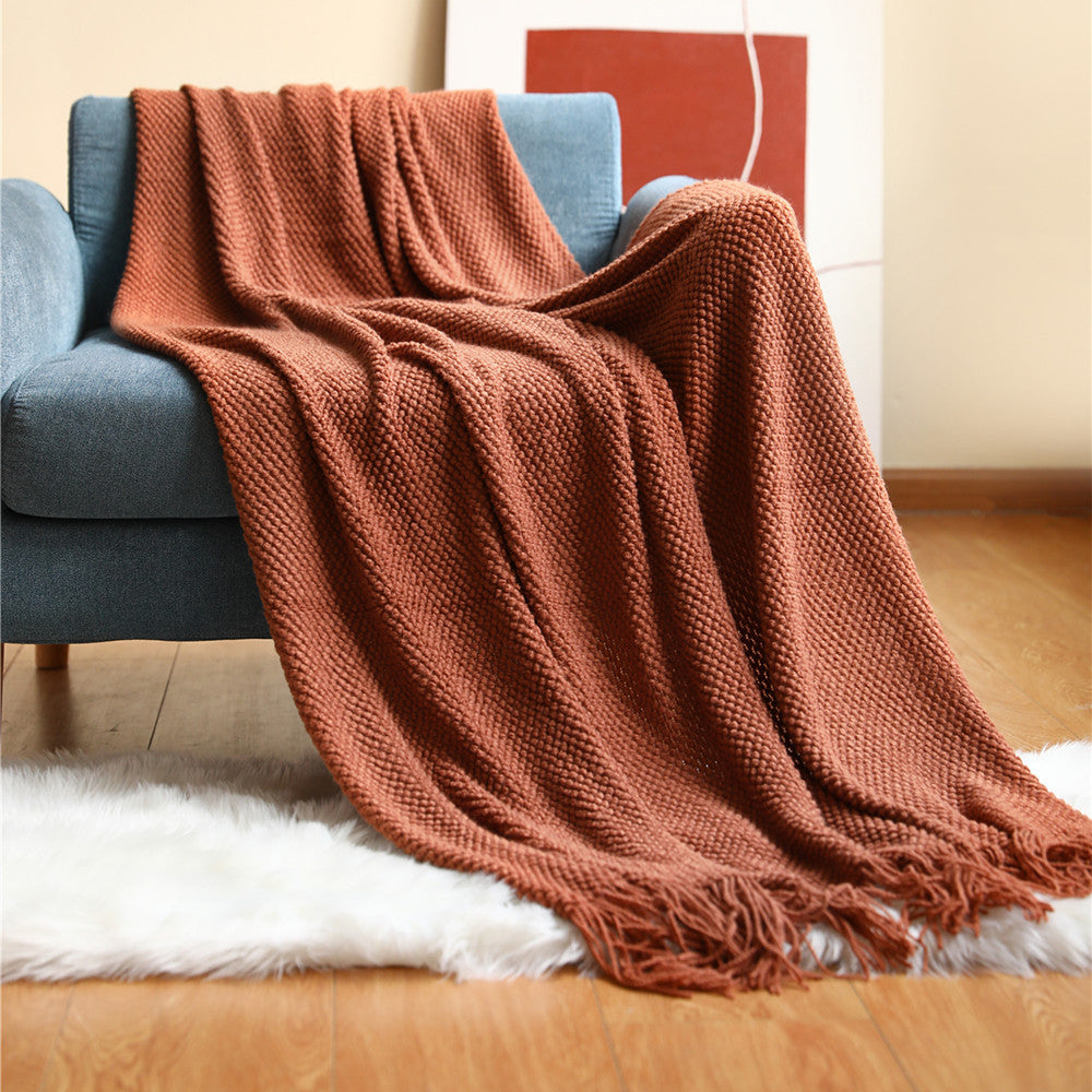 Sofa Blankets, Blankets, Blankets, Pineapple Grid Knitted Blankets Pi-Mart