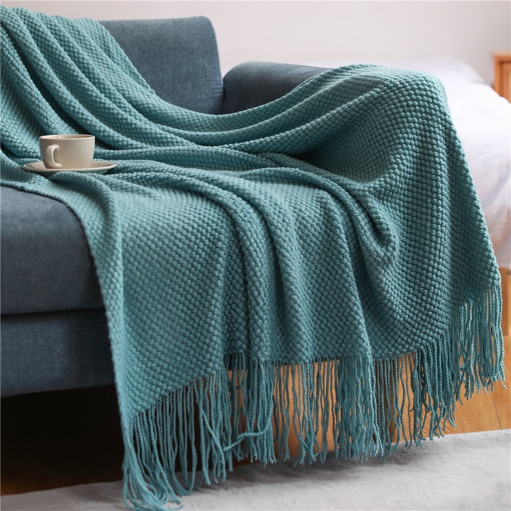 Sofa Blankets, Blankets, Blankets, Pineapple Grid Knitted Blankets Pi-Mart