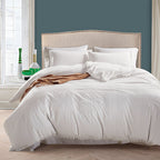 Home Textile Three-piece Duvet Cover Bedding Solid Color Duvet Cover Kit Pi-Mart