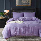 Home Textile Three-piece Duvet Cover Bedding Solid Color Duvet Cover Kit Pi-Mart