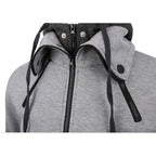 Hoodie Double Zipper Jacket Cardigan Casual Sports Men's Clothing