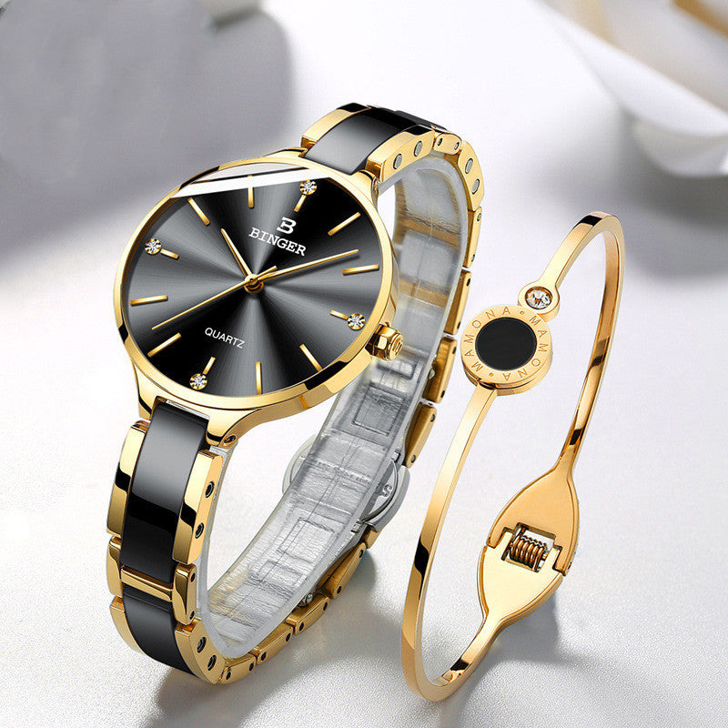 Binge Elegant Ladies Watch Quartz Fashion Ladies Binge Watch Pi-Mart