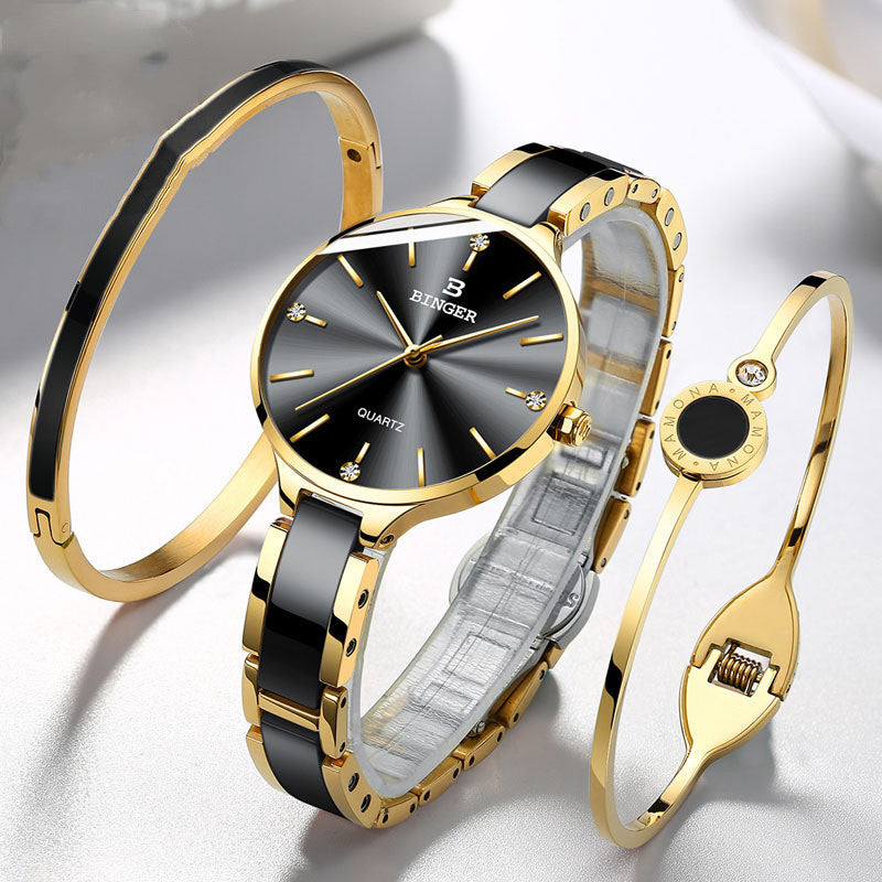 Binge Elegant Ladies Watch Quartz Fashion Ladies Binge Watch Pi-Mart