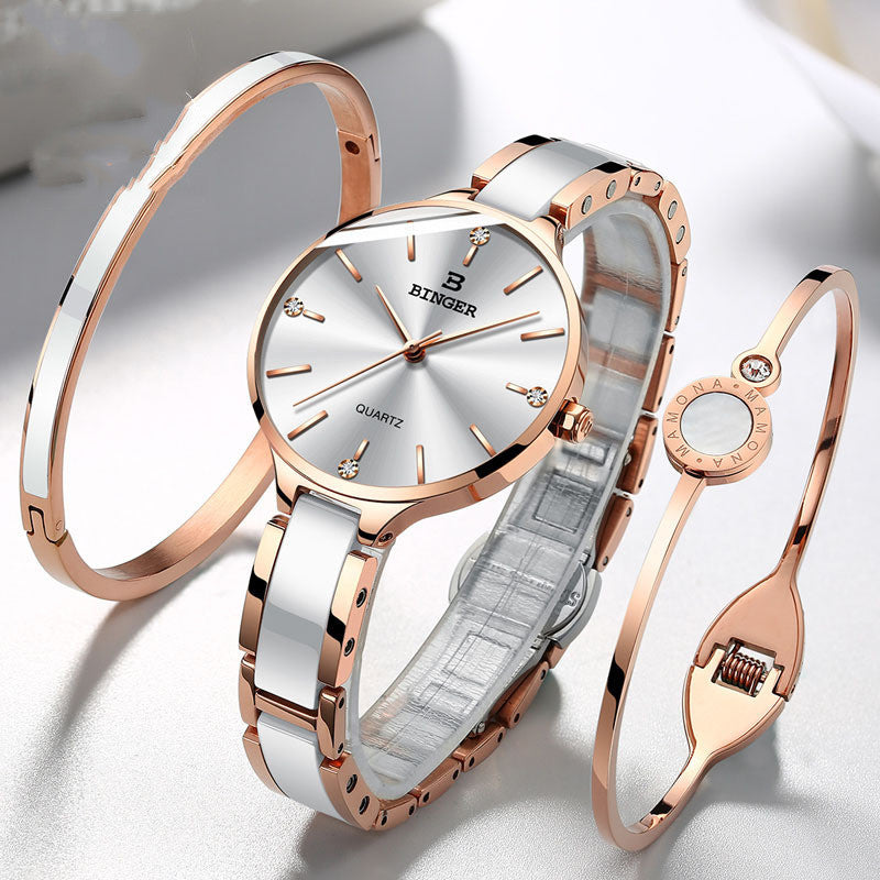 Binge Elegant Ladies Watch Quartz Fashion Ladies Binge Watch Pi-Mart