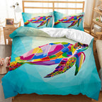 Underwater World Whale Shark Cross-Border Foreign Trade Quilt Cover Three-Piece Set Four-Piece 3D Digital Printing Brushed BeddingSet Pi-Mart