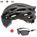 Road mountain bike riding helmet with lens and brim taillight Lootquake LLC