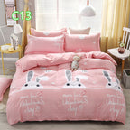 Cute Cartoon Pattern Soft Children'S Single Double Extra Large Quilt Cover And Pillowcase Set Pi-Mart