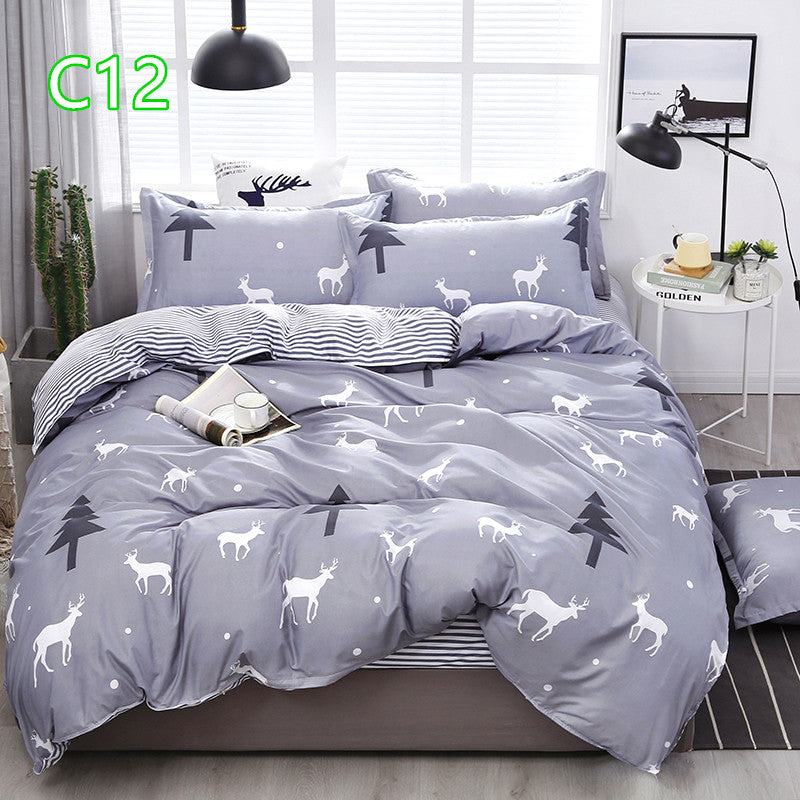 Cute Cartoon Pattern Soft Children'S Single Double Extra Large Quilt Cover And Pillowcase Set Pi-Mart