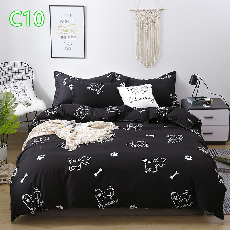 Cute Cartoon Pattern Soft Children'S Single Double Extra Large Quilt Cover And Pillowcase Set Pi-Mart
