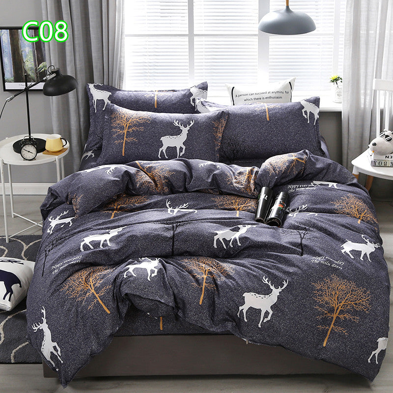 Cute Cartoon Pattern Soft Children'S Single Double Extra Large Quilt Cover And Pillowcase Set Pi-Mart