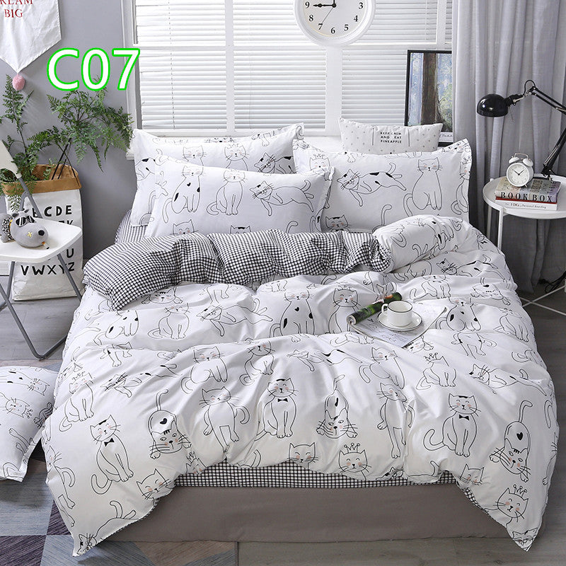Cute Cartoon Pattern Soft Children'S Single Double Extra Large Quilt Cover And Pillowcase Set Pi-Mart