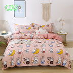 Cute Cartoon Pattern Soft Children'S Single Double Extra Large Quilt Cover And Pillowcase Set Pi-Mart