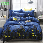 Cute Cartoon Pattern Soft Children'S Single Double Extra Large Quilt Cover And Pillowcase Set Pi-Mart