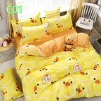 Cute Cartoon Pattern Soft Children'S Single Double Extra Large Quilt Cover And Pillowcase Set Pi-Mart