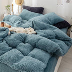 Quilt Cover Single Set 1.5m Net Red Coral Cashmere 1.8 Single Double Lamb Cashmere Pi-Mart