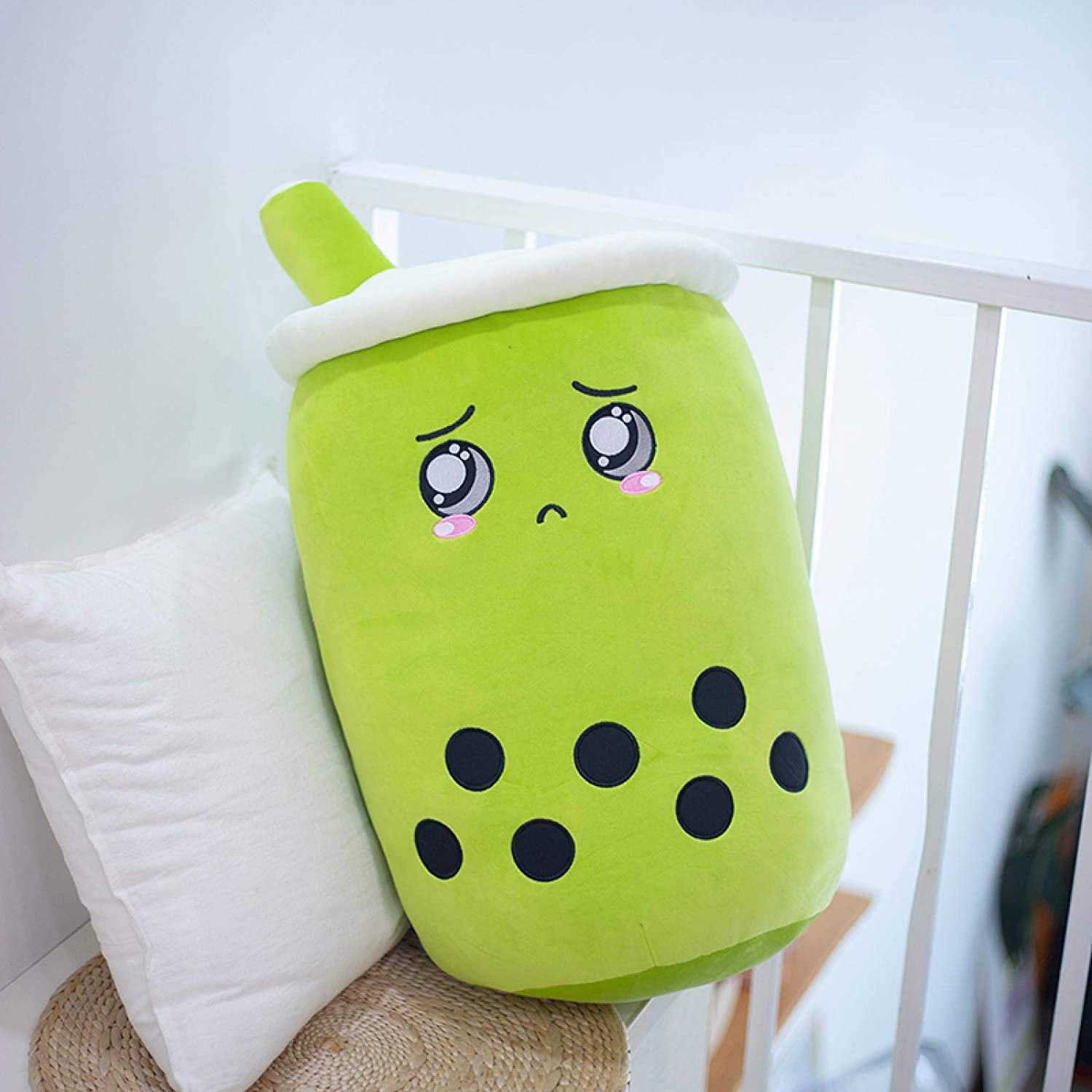 Cute Fruit Drink Plush Stuffed Soft Strawberry Milk Tea Plush Boba Tea Cup Toy Bubble Tea Pillow Cushion Kids Gift Pi-Mart