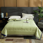 Pure Color Washed Cotton Summer Quilt Thin Quilt Air Conditioner Quilt Pi-Mart