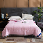 Pure Color Washed Cotton Summer Quilt Thin Quilt Air Conditioner Quilt Pi-Mart
