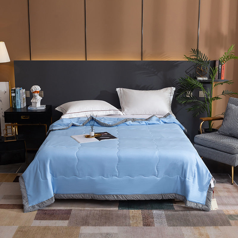 Pure Color Washed Cotton Summer Quilt Thin Quilt Air Conditioner Quilt Pi-Mart