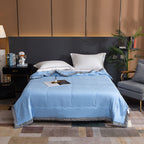 Pure Color Washed Cotton Summer Quilt Thin Quilt Air Conditioner Quilt Pi-Mart