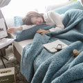 Quilt Cover Single Set 1.5m Net Red Coral Cashmere 1.8 Single Double Lamb Cashmere Pi-Mart