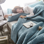Quilt Cover Single Set 1.5m Net Red Coral Cashmere 1.8 Single Double Lamb Cashmere Pi-Mart