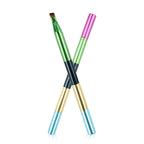 Colorful 4 Sections Portable Makeup Brush 1 Brush 4 Use