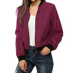 Sportswear Short Bomber Jacket Coat Autumn Women Pi-Mart