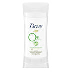 Dove 0% Aluminum Antiperspirant Deodorant Stick, Cucumber and Green Tea, 2.6 oz